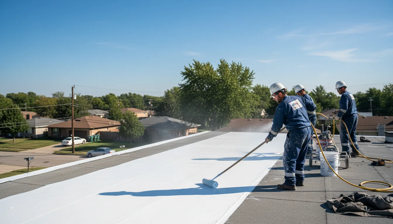 Commercial roof coating in Hollins, AL near me